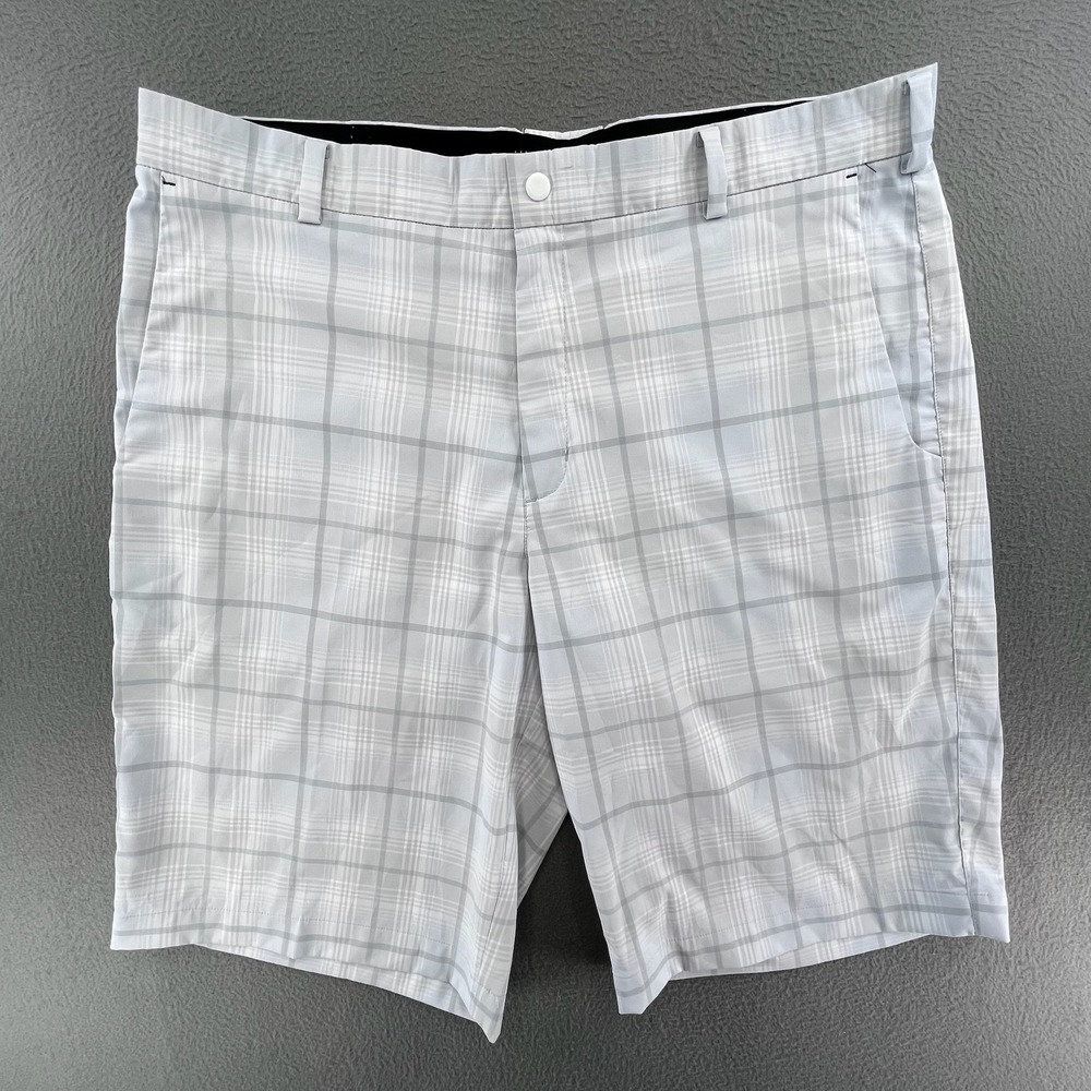 Nike‎ Golf Men Shorts Polyester Spandex Plaid 36 Dri-FIT Tour Performance 657746